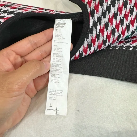 FABLETICS CAMRYN HOUNDSTOOTH SEAMLESS BRA - Picture 8 of 8